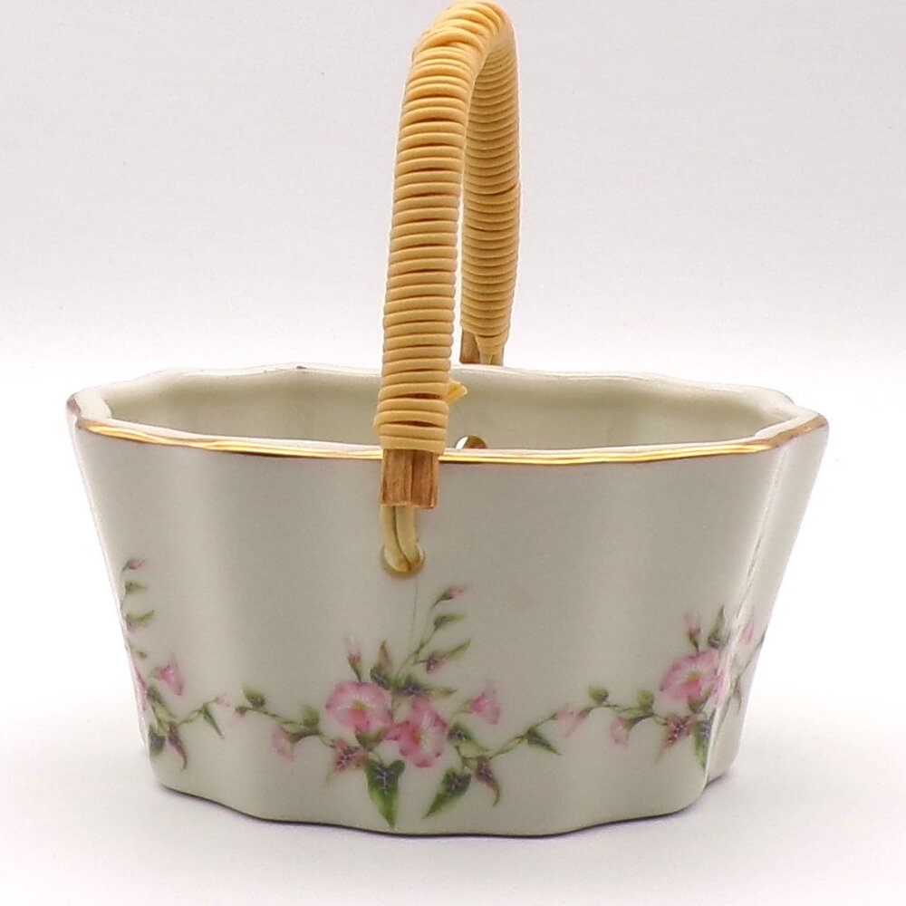 Vintage 80s Russ Ceramic Candleholder and Basket - Picture 8 of 14